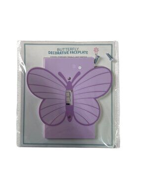 Target Butterfly Decorative Faceplate Light Switch Cover Kit Purple New